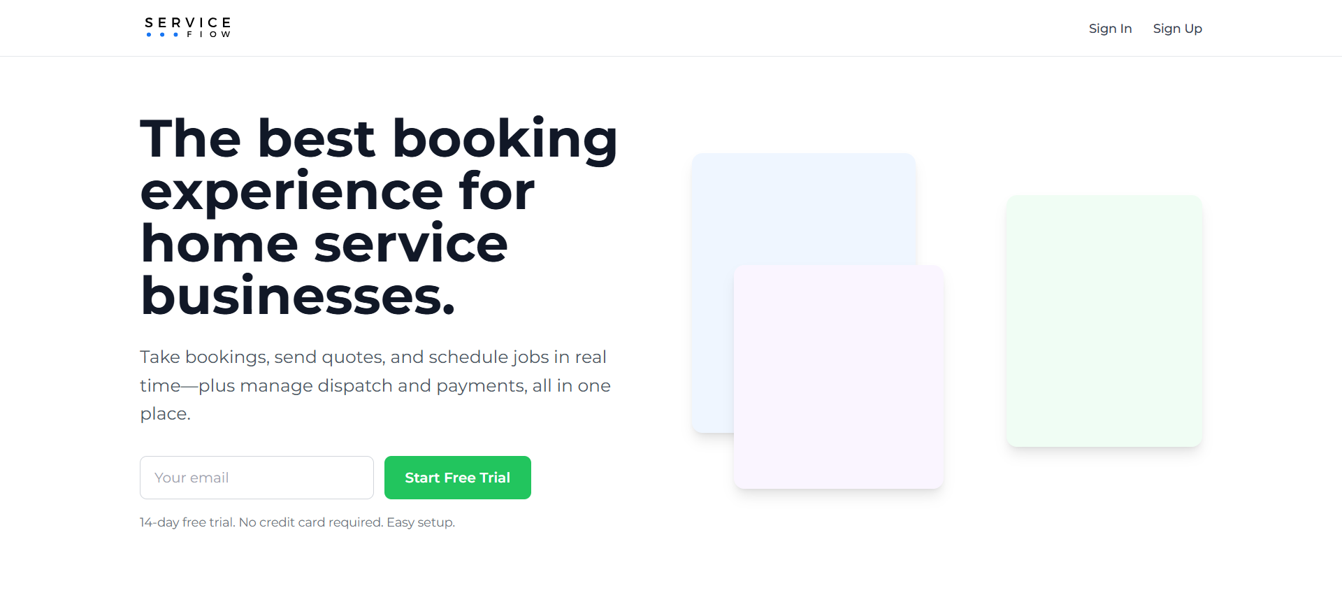 Service Flow - Booking platform for home service businesses